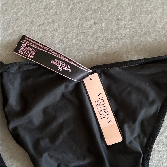 Victoria’s Secret Shine Strap Brazilian Panty VS Bling Panties Rare Black NEW - Picture 7 of 10